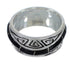 Genuine Sterling Silver And Jet Water Waves Ring Size 5 VX59893